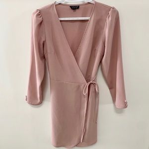 Topshop Pink Blush Wrap Dress US 4